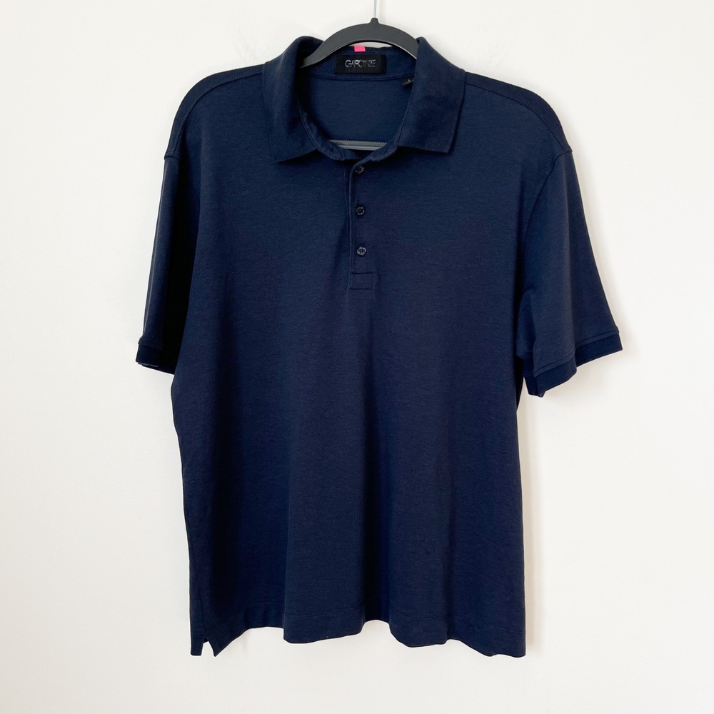 G/FORE Essential Performance Pique Polo Shirt Navy Blue Mens Large